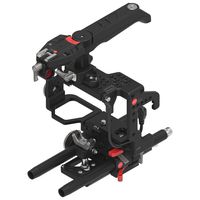 JTZ DP30 Camera Cage Stabilizer with 15mm Rail Rod Base plate + Electronic Top Handle with Cold Shoe Mount for SONY A7 A7II A7R A7RII A7S A7SII Mirrorless Camera,Support Focus,Zoom and REC Start/Stop