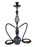 DM-HC Hookah Set with Hoses, Silicone Hookah Bowl Silk Hookah Tongs Magical Glass Tobacco 1 Hose Bowl Set 029,B