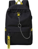 Mygreen 15.6 inch Water Resistant Travel Laptop Backpack for Women Mens with USB Charging Port Carry on Luggage Bag Lightweight College students Notebook Computer Backpacks - Black&Yellow