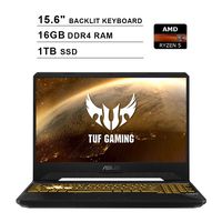 2020 Newest ASUS TUF 15.6 Inch FHD 1080p Gaming Laptop (AMD 4-Core Ryzen 5 3550H up to 3.7GHz, 16GB DDR4 RAM, 1TB SSD, NVIDIA GeForce GTX 1050, Backlit KB, Windows 10) (Black)