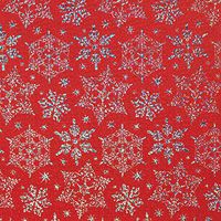 Jillson & Roberts Gift Wrap, Sparkleflake Red (6 Jumbo Rolls 10ft x 30in)