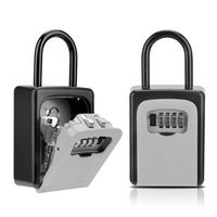 Key Lock Box, Combination Lockbox for Keys, Door Key Storage Box with Code, Portable Key Safe Box for House Key, Spare Key Door Knob Wall Mount Outside