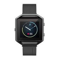 Yutior Metal Bands Compatible with Fitbit Blaze Smart Watch, Stainless Steel Magnetic Replacement Band with Frame Small & Large for Women Men, Champagne Gold, Black, Silver, Colorful, Rose Gold