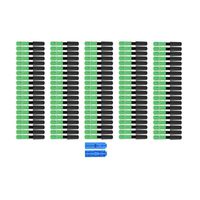 100Pcs Fiber Optic Cable Adapter SC/APC Embedded Optic Fiber Quick Fast Connector Connecting Adapter(Straight Plug)