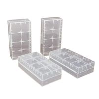 4 pcs Clear Color Battery Storage Case Holder Organizer for 18650,SACKORANGE Battery Storage Case for 18650 or CR123A Battery