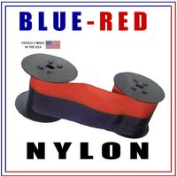 DBP Lathem 4001 Time Clock Ink Ribbon, 7-2CN, Blue/RED Nylon, 1080-0162