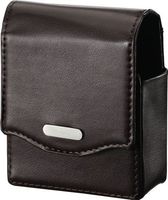 Visol Bruin Dark Brown Leather Cigarette Case Holder with Lighter Pouch