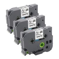 3-Pack TZe-241 3/4 Inch P Touch 18mm 0.7 Laminated White Tape Compatible Brother TZe241 Black on White for Brother P Touch PTD210 PTD400 PTD450 Label Maker, 3/4 Inch x 26.2 Feet