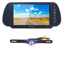 Ehotchpotch 7 Inch TFT LCD Widescreen Rearview Monitor + 2.4G Wireless Car Reverse Rear View Backup Camera Parking Assistance System, Waterproof, Night Vision