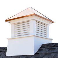 Manchester Vinyl Cupola, Perfect Size for a Small Shed, 18" square x 22" high, Pure Copper Roof, Quick Ship