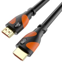 HDMI Cable 25 Feet Postta 4K HDMI2.0 Cable Support 4K(2160P),3D,1080P,Ethernet,Audio Return(ARC)-(Black-Orange)