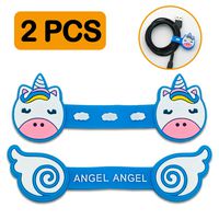 Magnetic Cord Organizer Cable Clip Earbuds Holder Earphone Winder Headphone Tangle Free Wire Wrap Management Keeper 2PCS Unicorn and Angel Wing