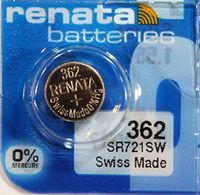 Renata Strip of 10 Genuine Fresh 362 SR721SW Swiss Made Silver 1.55v Batteries