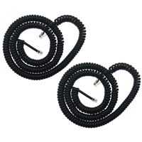 YOLISTIC (Value Pack of 2) Handset Cord Coiled Telephone Phone Cable Black (Coiled Length 1.2 to 10 feet Uncoiled)