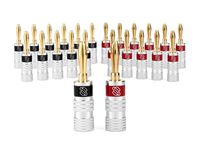 Sewell Silverback Banana Plugs Dual Screw Lock - 12 Pair