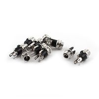 uxcell a14103100ux0223 2.1 mm x 5.5 mm DC Power Jack Panel Mount Female Socket Connector 10 Pcs Pack of 10