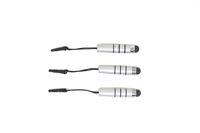 SLY Slim Capacitive Stylus Rubber Tip Pen for All Touch Screen Devices Set of 3 (Silver)