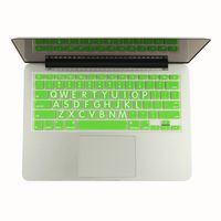TOP CASE - Bold Series Silicone Keyboard Cover Skin Compatible with MacBook 13" Unibody/Old Generation MacBook Pro 13" 15" 17" with or Without Retina/Wireless Keyboard - Lime Green