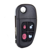 ECCPP Keyless Remote Flip Car Key Fob Uncut Ignition Key Fob Replacement fit for Jaguar S-Type/Jaguar X-Type/Jaguar XJ8 NHVWB1U241 NHVWBIU241 NHVWB1U243 CWTWB1U243 (Pack of 1)