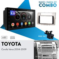 UGAR EX9 7" Android 9.0 DSP Car Stereo Radio Plus 11-560 Fascia Kit for Toyota Corolla Verso 2004-2009