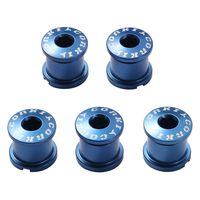 corki Double Chainring Bolts Kit 7075 Alloy M8 Blue 5-Pack