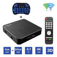 Magicsee N5 Max Android 9.0 TV Box S905X2 Quad Core 4GB Ram 64GB ROM Dual WiFi 2.4G+5G Bluetooth 3D Ultra HD 4K Smart Streaming Media Player with Wireless Mini Keyboard