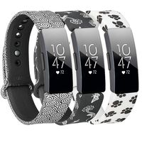 Baaletc Bands Compatible with Fitbit Inspire Hr&Inspire&Ace 2 Accessories Band Sport Strap Inspire Hr Bands for Women(Fairy/Cloud/Paw 3pack Small)