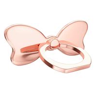 pzoz Metal Cell Phone Finger Ring Stability Holder Back Stand Collapsible Hand Grip Knob Loop Universal Car Mount Hook Kickstand 360 for iPhone Samsung Galaxy Mobile Cute Accessories (Rose Gold)