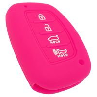 Coolbestda Rubber Smart Key Fob Remote Cover Case Protector Keyless Jacket for 2018 2017 2016 Hyundai Tucson Elantra Sonata 4Buttons (NOT FIT Flip/Pop Out/Folding Key