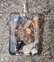 Hawaiian Healing Jewelry: Orgonite Pendant for Public Speaking (Lg Rectangle)