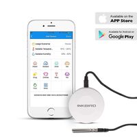Inkbird Wireless Thermometer Hygrometer for Baby rooms Fridge Mason Jar Cigar Indoor Outdoor IBS-TH1