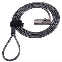Notebook Laptop Combination Lock Security Cable with 4 Digital Password Protections, Theft Deterrent with Sturdy Thick Black Security Cable - for Desktops, Laptops and Projectors