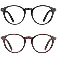 EOSNEIK Blue Light Blocking Glasses Men Women Vintage Thick Round Rim Frame Eyeglasses Anti Blue Ray Computer Game Glasses