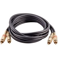 Seismic Audio Premium Black 6 Foot Dual RCA Male Audio Patch Cable (SAPRCA6-BK)