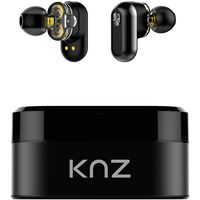 KNZ Technology KNZSNDFLXBLK Soundflux Dual-Driver Truly Wireless in-Ear Stereo Headphones (Black),