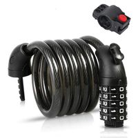WitMoving Bike Lock 5-Digit Resettable Combination 1.2M/12MM Heavy Duty Bicycle Lock 4ft Cable Lock for Bike with Bracket for Bicycle, Scooter, Grills