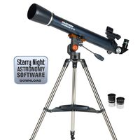 Celestron AstroMaster LT 70AZ Refractor No-Tool Setup Refracting Telescope, Blue (21074)