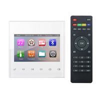 HELMER Bluetooth Amplifier, Home Stereo Audio System, 3 Inches Video Player in Wall with Touch Key, White, BM200