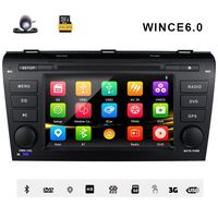 7 Inch Car Stereo Radio GPS Navigation System DVD Player Double Din in Dash HD Touch Screen Head Unit for Mazda 3 2004 2005 2006 2007 2008 2009 Support Navi Bluetooth SD USB FM/AM Radio DVD 1080P