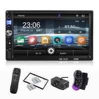 CarThree Double Din Car Stereo 2 Din Radio 7 Inch Touch Screen LCD Monitor Mirror Link Blutooth with Rear View Camera Tape,MP5 Player, USB, SD Card, AUX Input,FM Car Stereo