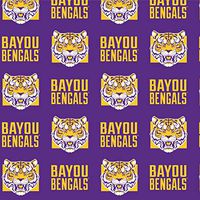 GRAPHICS & MORE Bayou Bengals Fierce Tiger Premium Roll Gift Wrap Wrapping Paper