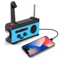 Titcch Portable Solar Hand Crank Radio, NOAA Weather Radio for Outdoor Emergency with AM/FM/WB, LED Flashlight, SOS Flash Alarm and 2000mAh Power Bank USB Smart Phone Charger