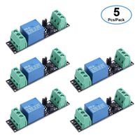 Icstation 3V 1 Channel Relay Power Switch Module with Optocoupler Opto Isolation High Level Trigger for IOT ESP8266 Development Board (Pack of 5)