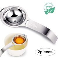 Egg Separator Egg Yolk Egg White Filter Food Grade Egg Separator Egg White Separator Egg Separator Tool Stainless Steel Egg Screen Kitchen Gadget Cooking/Baker Tool Egg Extractor (Silver)