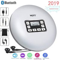 Portable CD Player Bluetooth with LCD Display/Headphone Jack Anti-Skip Protection Anti-Shock Ultra Thin Personal CD MP3 Music Disc Player for Kids Adults Students by DeeFec (White)