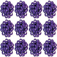 The Gift Wrap Company  Decorative Confetti Gift Bows, Medium, Purple, pack of 12