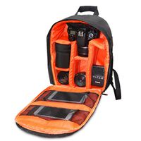 DSLR Camera Bag Backpack Video Photo Bags for Camera d3200 d3100 d5200 d7100 Small Compact Camera Backpack (orange)