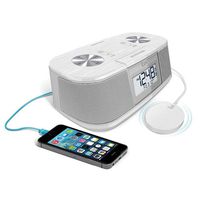 TimeShaker Micro by iLuv (Dual Alarm Clock Bluetooth FM Stereo Clock Radio with Bed Shaker Alarm & USB Charging Port) for Apple iPhone, iPad, Samsung, LG, HTC, Google and Other Bluetooth Devices