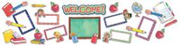 Eureka Suzy Zoo Welcome Frames for Classrooms Back to School Decorations, 25.4'' x 17.9'' x 1'', 29pc