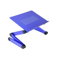 SOJITEK Blue Adjustable Folding Ventilated Laptop Notebook Tablets PC iPad Table up to 17" / Portable Bed Tray Book Stand
